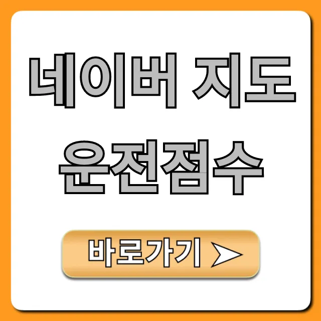 네이버 지도 운전점수 조회부터 꿀팁까지!