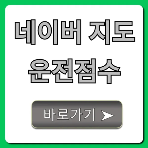 네이버 지도 운전점수 확인? 올리는 꿀팁!