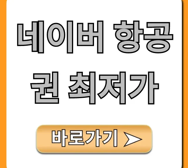 네이버 항공권 최저가 예약 꿀팁 총정리
