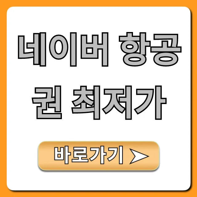 네이버 항공권 최저가 예약 꿀팁 총정리