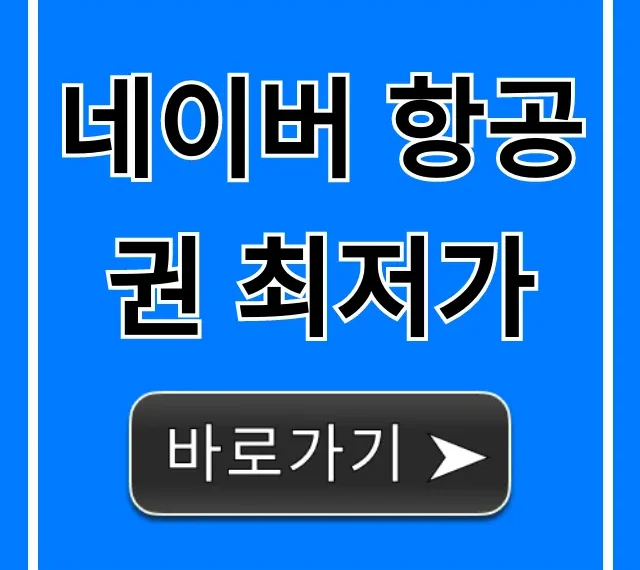 네이버 항공권 최저가 조회 꿀팁 총정리