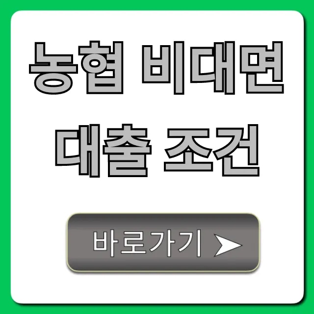 농협 비대면 대출 조건: 한도, 금리, 신청 완벽 가이드