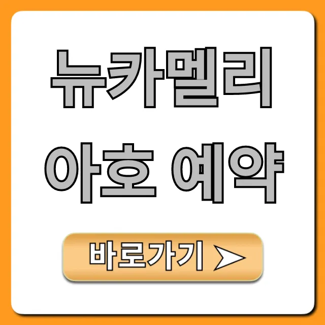 뉴카멜리아호 예약 가격 및 방법 총정리