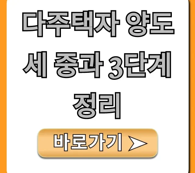 다주택자 양도세 중과 3단계 정리! 2024년 절세 꿀팁