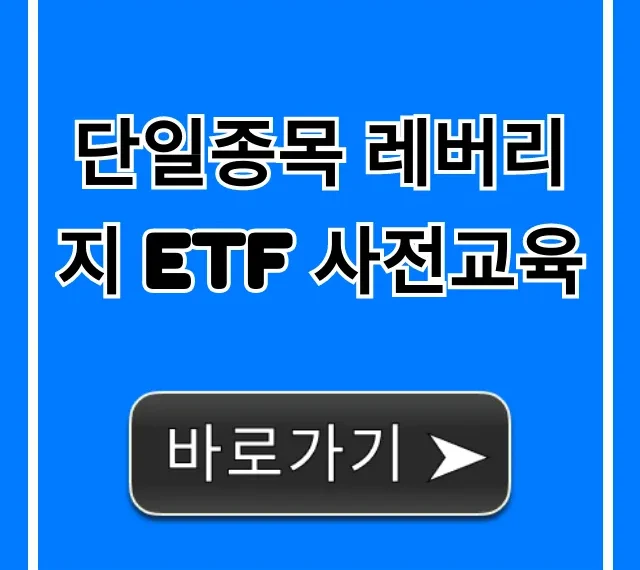 단일종목 레버리지 ETF 사전교육, 5분 만에 끝내는 법