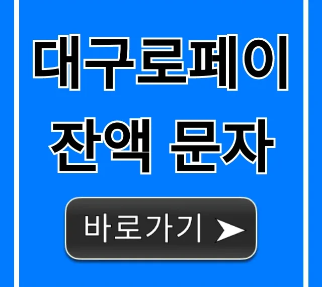 대구로페이 잔액 문자, 쉽고 빠르게 조회하는 꿀팁!