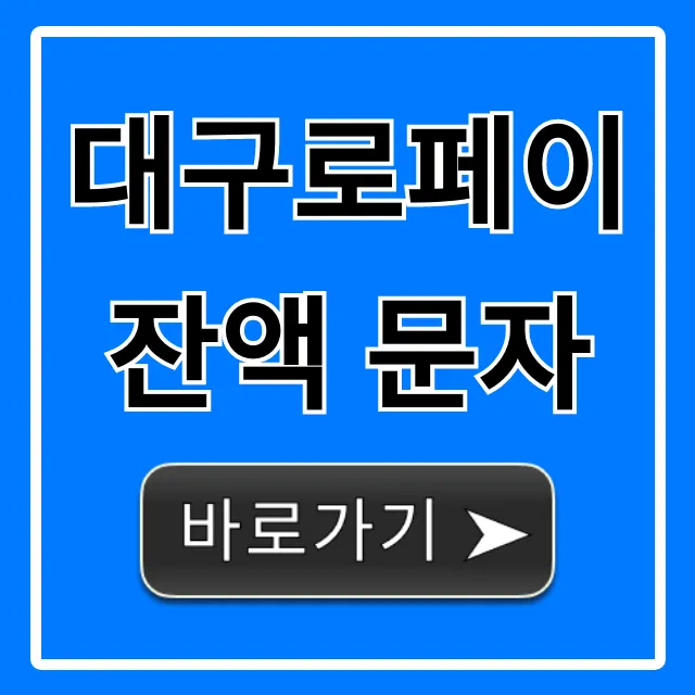 대구로페이 잔액 문자, 쉽고 빠르게 조회하는 꿀팁!