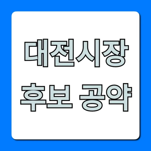 대전시장 후보 공약, 시민을 위한 핵심 총정리