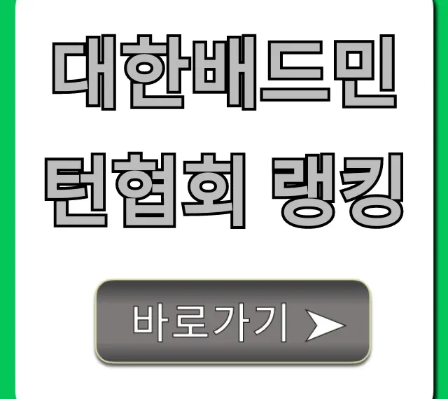 대한배드민턴협회 랭킹 선수 순위 총정리