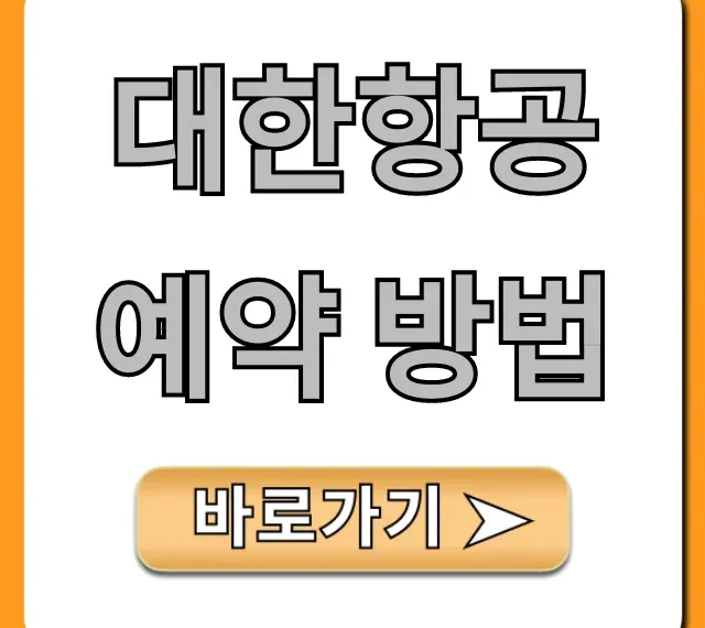 대한항공 예약 방법! 최저가 좌석 꿀팁 총정리