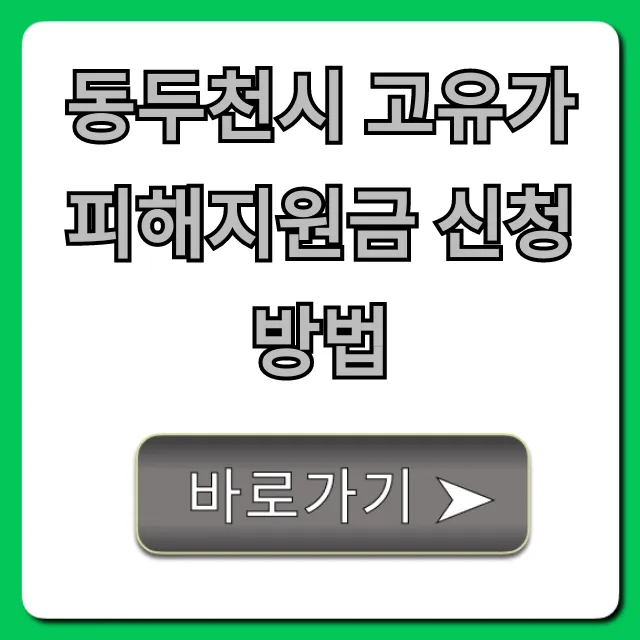 동두천시 고유가 피해지원금 신청방법, 대상 총정리