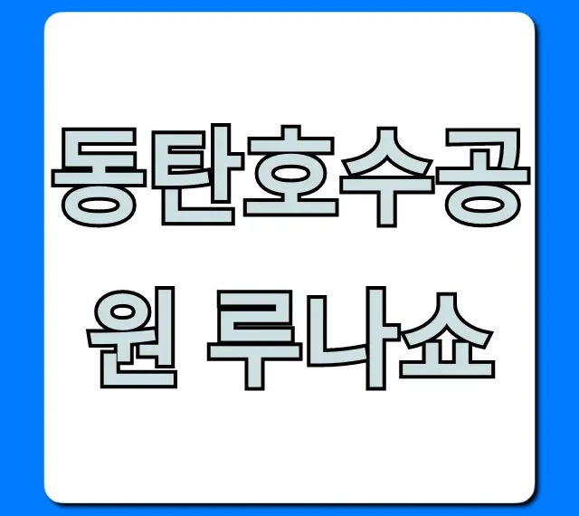 동탄호수공원 루나쇼 시간, 주차, 명당 완벽 정리!
