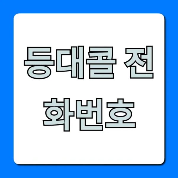 등대콜 전화번호: 시각장애인콜 완벽 가이드