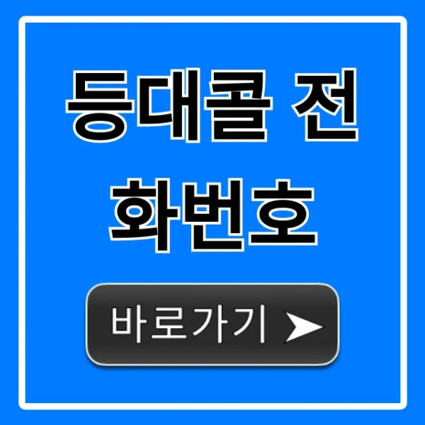 등대콜 전화번호 신청 방법과 이용 꿀팁 총정리