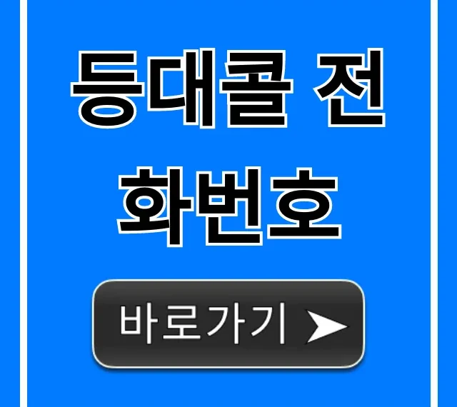등대콜 전화번호 신청 방법과 이용 꿀팁 총정리
