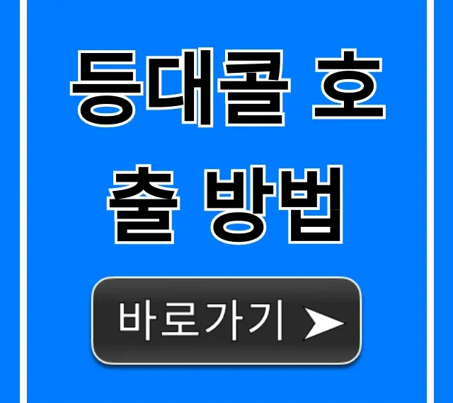 등대콜 호출 방법 예약 요금 총정리 등대콜 호출 방법 예약 요금 총정리