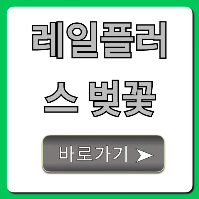 레일플러스 벚꽃 한정판 판매처 총정리