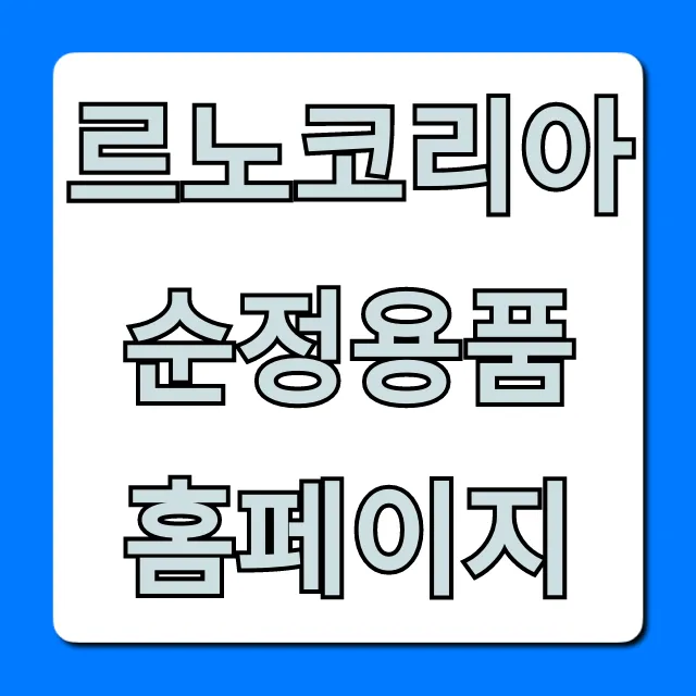 르노코리아 순정용품 홈페이지 종류 및 가격 총정리 르노코리아 순정용품 홈페이지 종류 및 가격 총정리