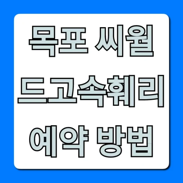 목포 씨월드고속훼리 예약 방법 총정리: 할인 꿀팁까지!