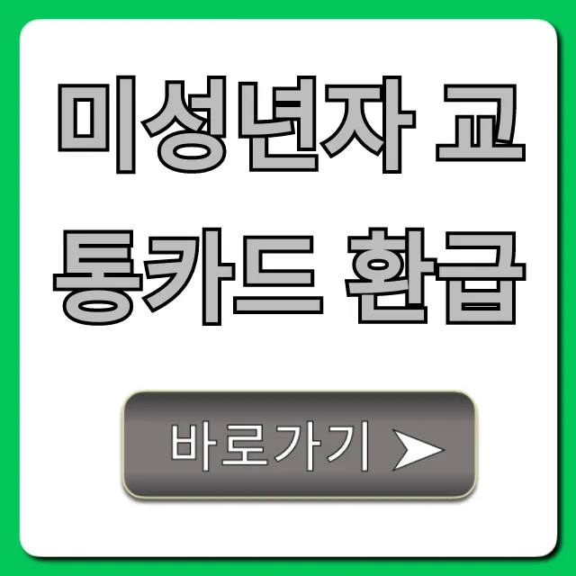 미성년자 교통카드 환급: 완벽 가이드 및 신청 방법 총정리