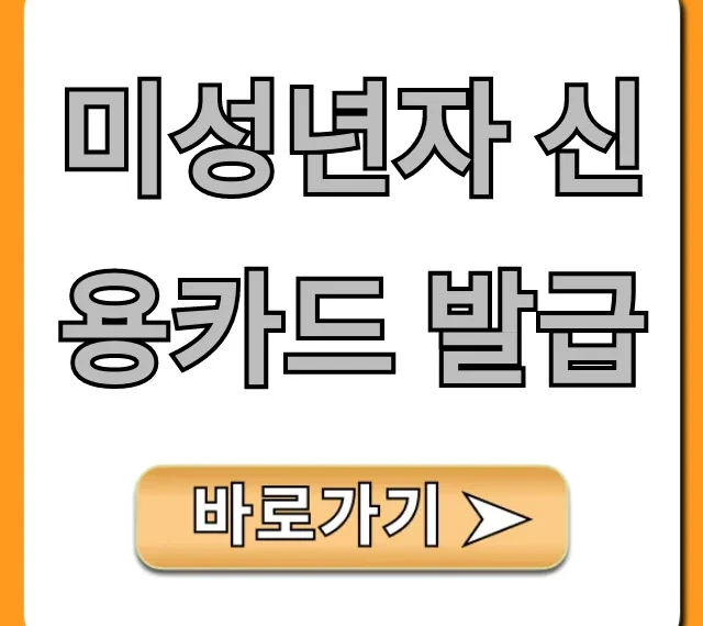 미성년자 신용카드 발급? 가족카드 신청 꿀팁 총정리