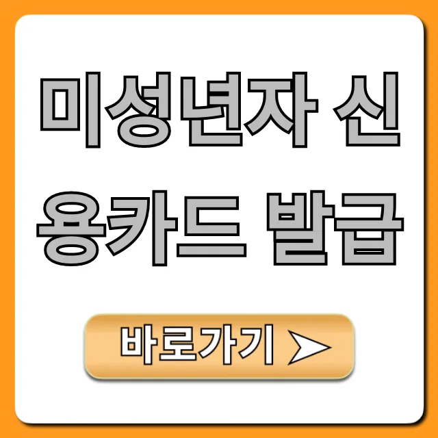 미성년자 신용카드 발급? 가족카드 신청 꿀팁 총정리