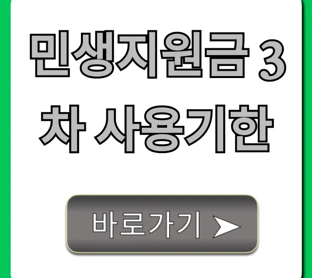 민생지원금 3차 사용기한, 언제까지? 지금 바로 조회!
