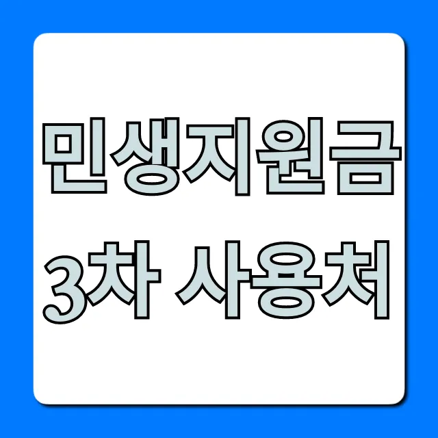 민생지원금 3차 사용처, 놓치면 후회할 꿀팁!