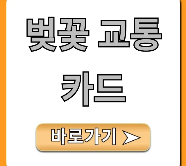 벚꽃 교통카드 구매처 및 가격 총정리