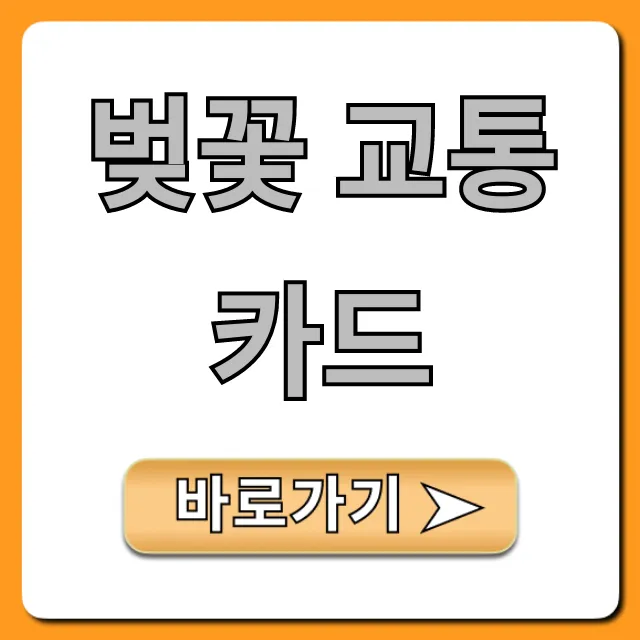 벚꽃 교통카드 구매처 및 가격 총정리