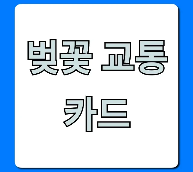 벚꽃 교통카드 한정판 디자인 구매 총정리