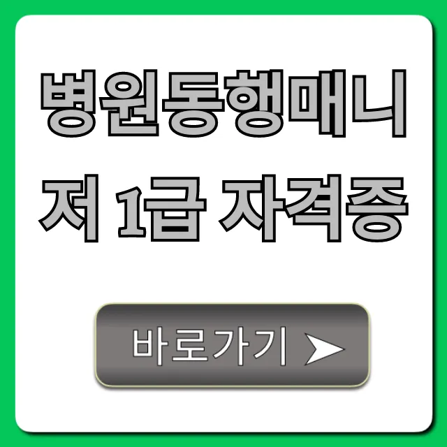 병원동행매니저 1급 자격증: 취득 방법부터 전망까지 총정리 병원동행매니저 1급 자격증: 취득 방법부터 전망까지 총정리