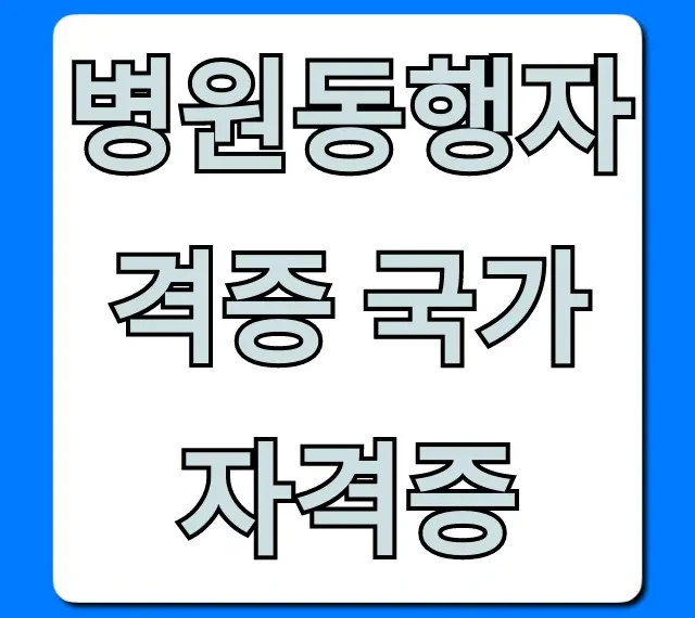 병원동행자격증 국가자격증: 취득 방법부터 전망까지 완벽 가이드