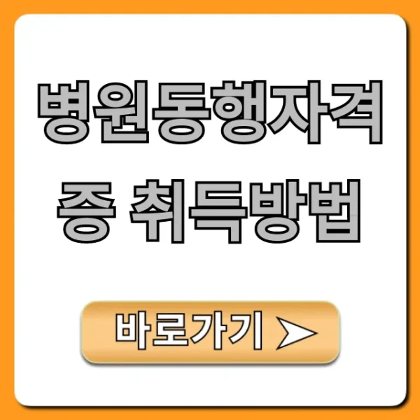 병원동행자격증 취득방법! 비용부터 전망까지 총정리