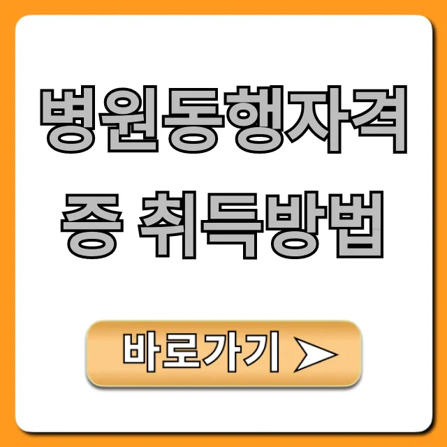 병원동행자격증 취득방법! 비용부터 전망까지 총정리 병원동행자격증 취득방법! 비용부터 전망까지 총정리