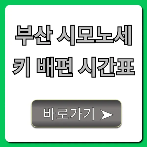 부산 시모노세키 배편 시간표 최신 정보 총정리
