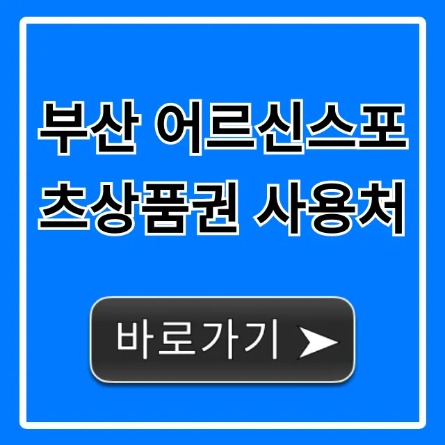 부산 어르신스포츠상품권 사용처 조회 완벽 가이드