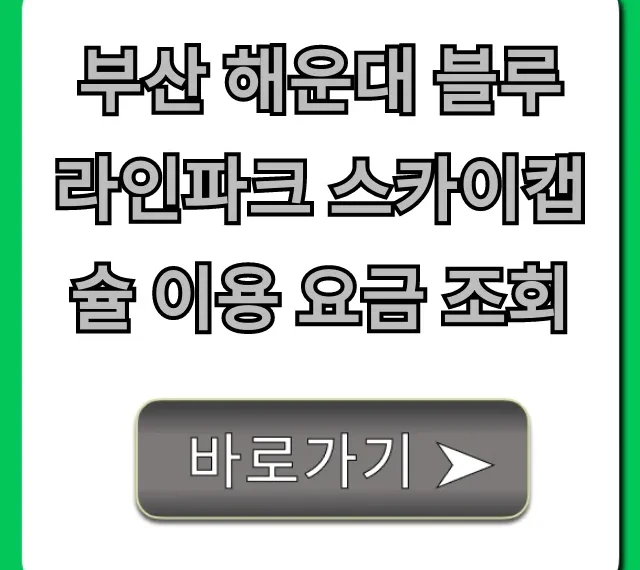 부산 해운대 블루라인파크 스카이캡슐 이용 요금 조회