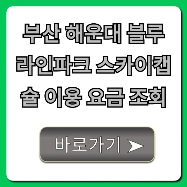 부산 해운대 블루라인파크 스카이캡슐 이용 요금 조회