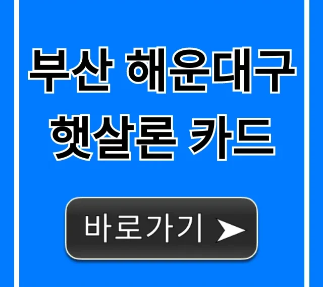 부산 해운대구 햇살론 카드, 자격 조건 조회 꿀팁!