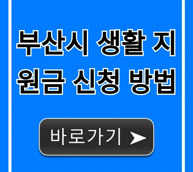 부산시 생활 지원금 신청 방법, 자격부터 총정리