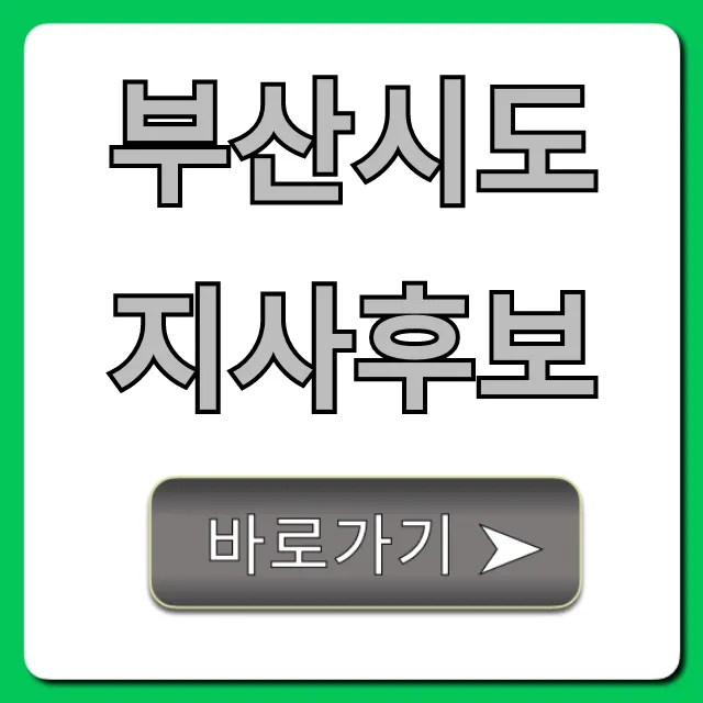 부산시도지사후보: 핵심 공약 완벽 정리