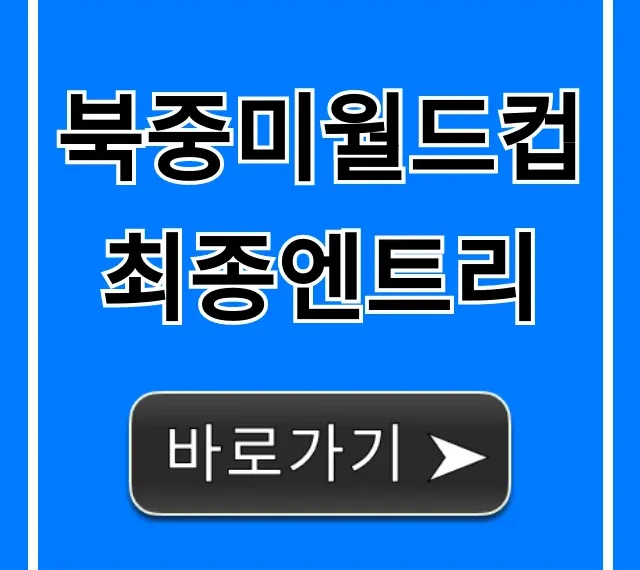북중미월드컵 최종엔트리 완벽 가이드! 손흥민 이강인 포함