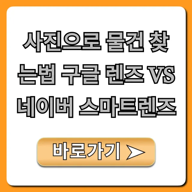 사진으로 물건 찾는법 구글 렌즈 vs 네이버 스마트렌즈, 승자는?