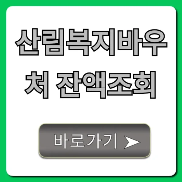 산림복지바우처 잔액조회 및 사용방법 총정리