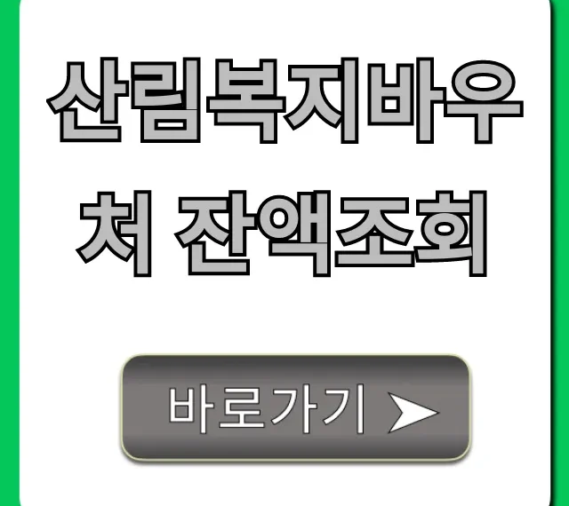 산림복지바우처 잔액조회 및 사용방법 총정리