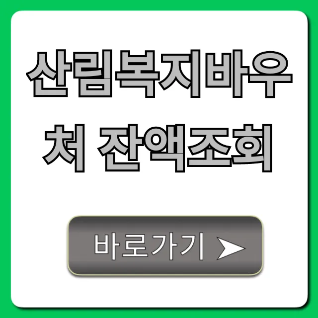 산림복지바우처 잔액조회 및 사용방법 총정리 산림복지바우처 잔액조회 및 사용방법 총정리