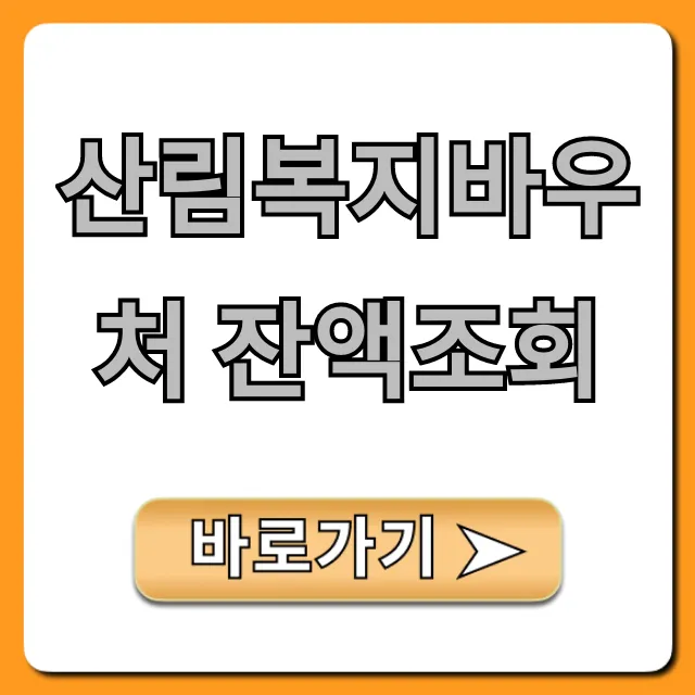 산림복지바우처 잔액조회 방법부터 사용처 꿀팁 산림복지바우처 잔액조회 방법부터 사용처 꿀팁