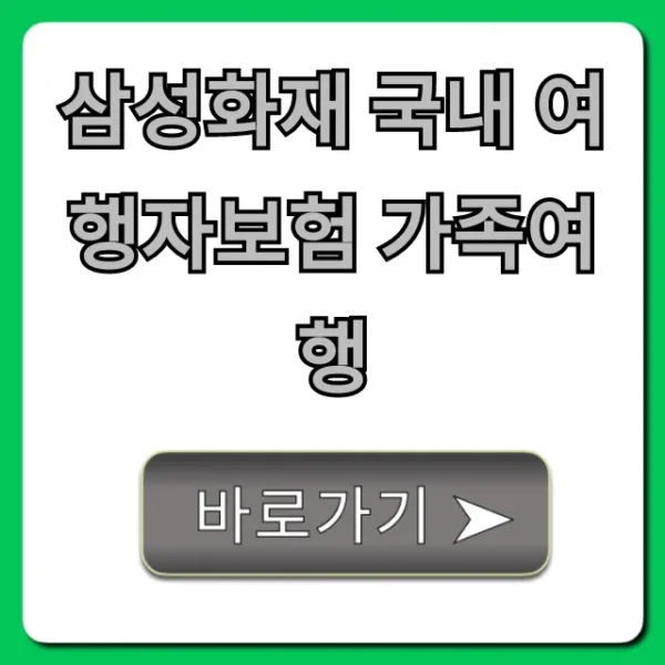 삼성화재 국내 여행자보험 가족여행, 가입 꿀팁 총정리!