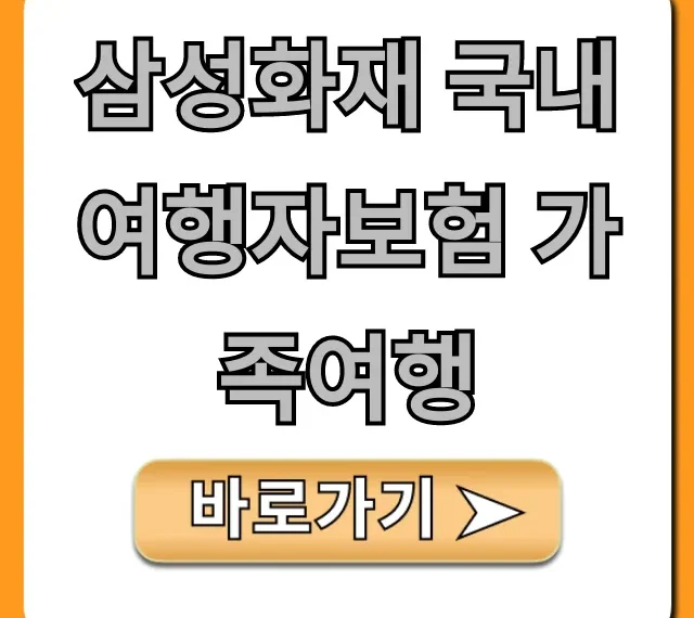 삼성화재 국내 여행자보험 가족여행: 신청부터 보장 총정리